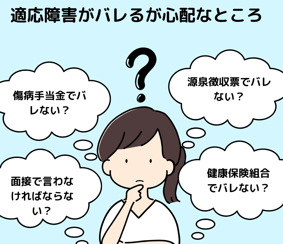 適応障害で会社にバレるか心配な点